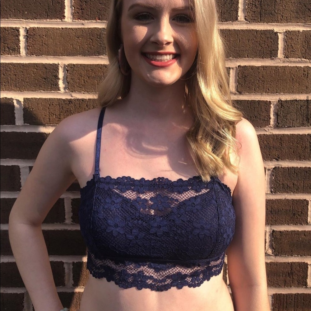 Navy lace bralette